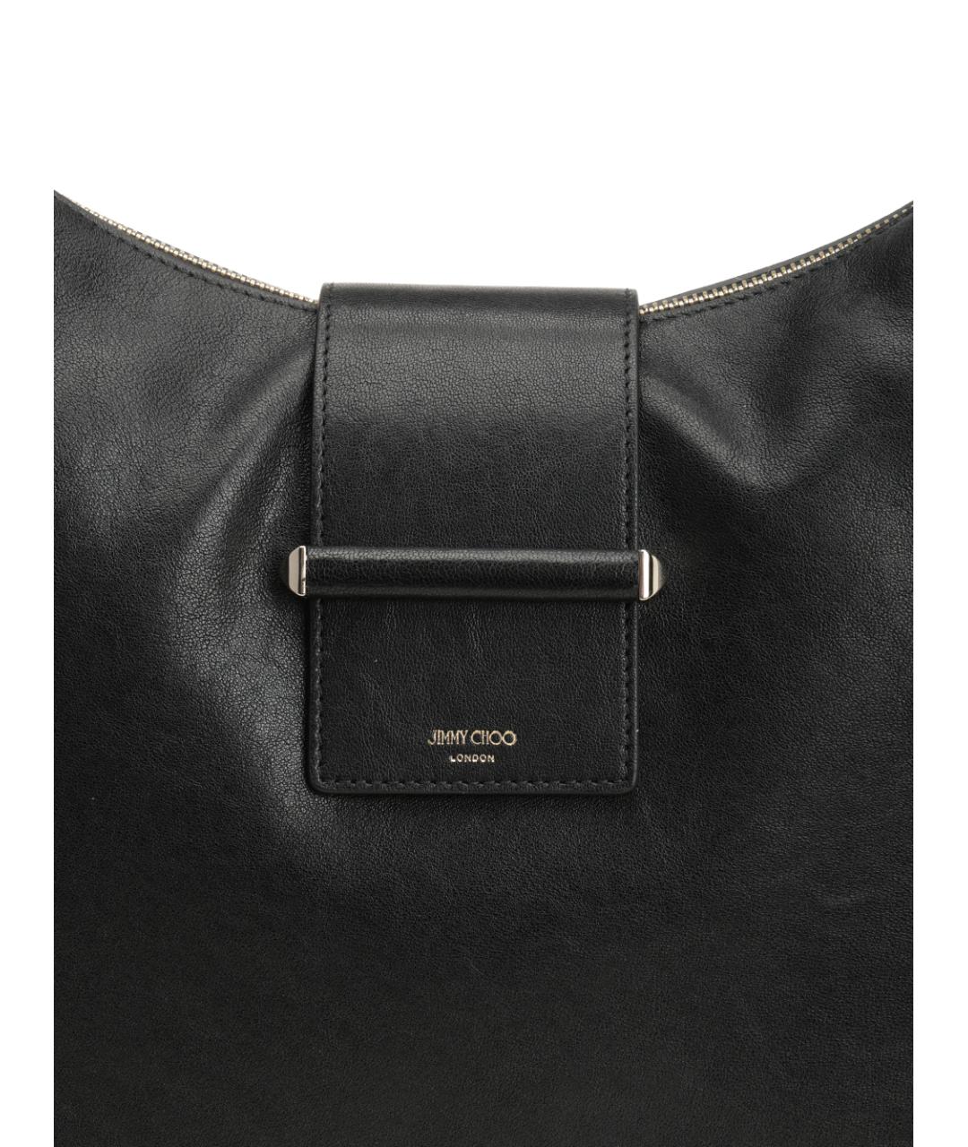 JIMMY CHOO Черная кожаная сумка через плечо, фото 6