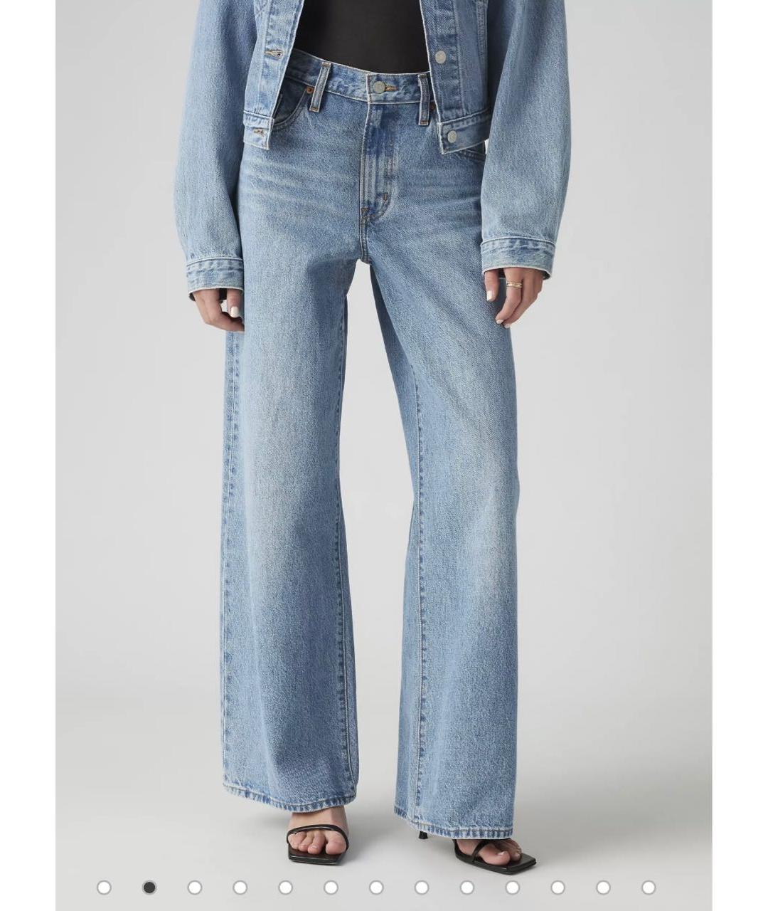 LEVI'S Синие хлопковые прямые джинсы, фото 6