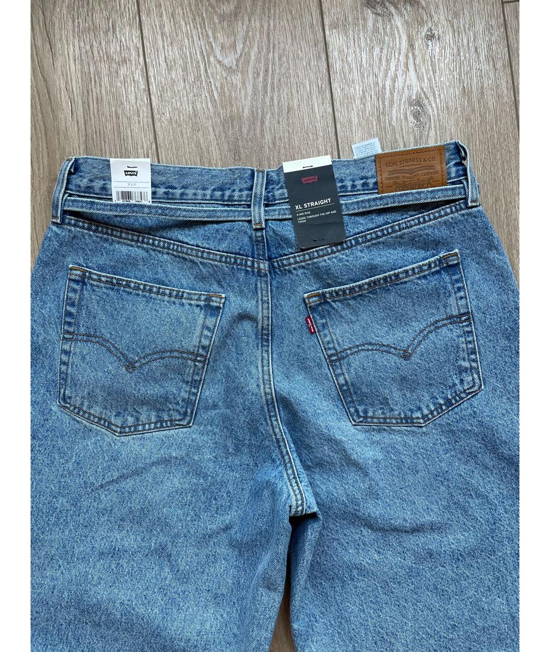 LEVI'S Синие хлопковые прямые джинсы, фото 8