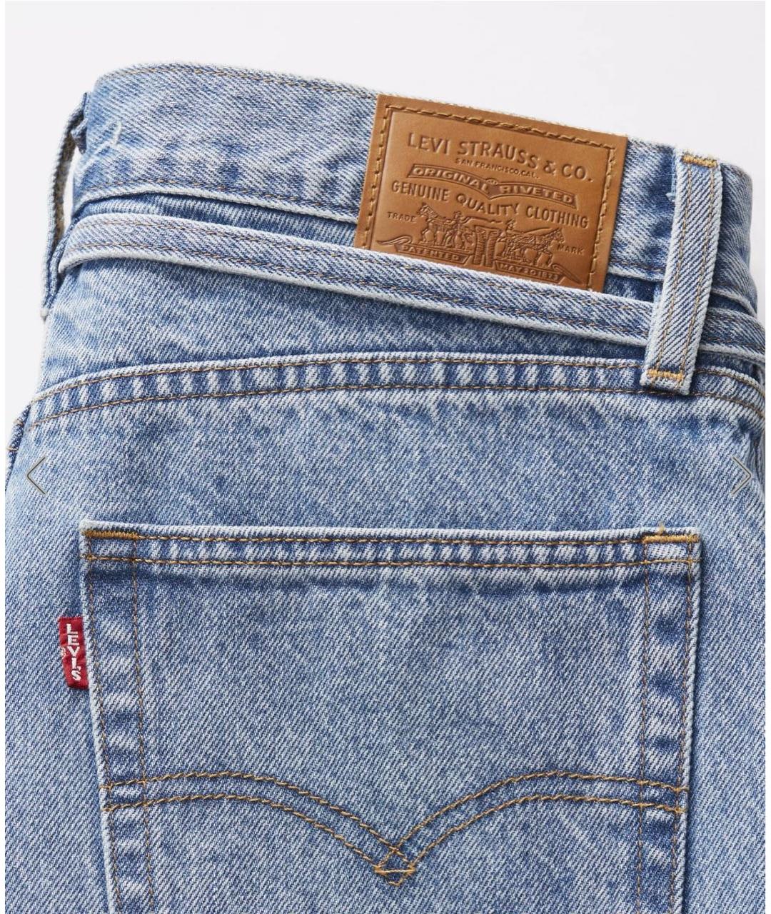 LEVI'S Синие хлопковые прямые джинсы, фото 4