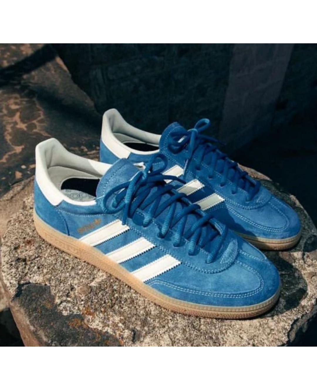 ADIDAS Синие замшевые кроссовки, фото 2