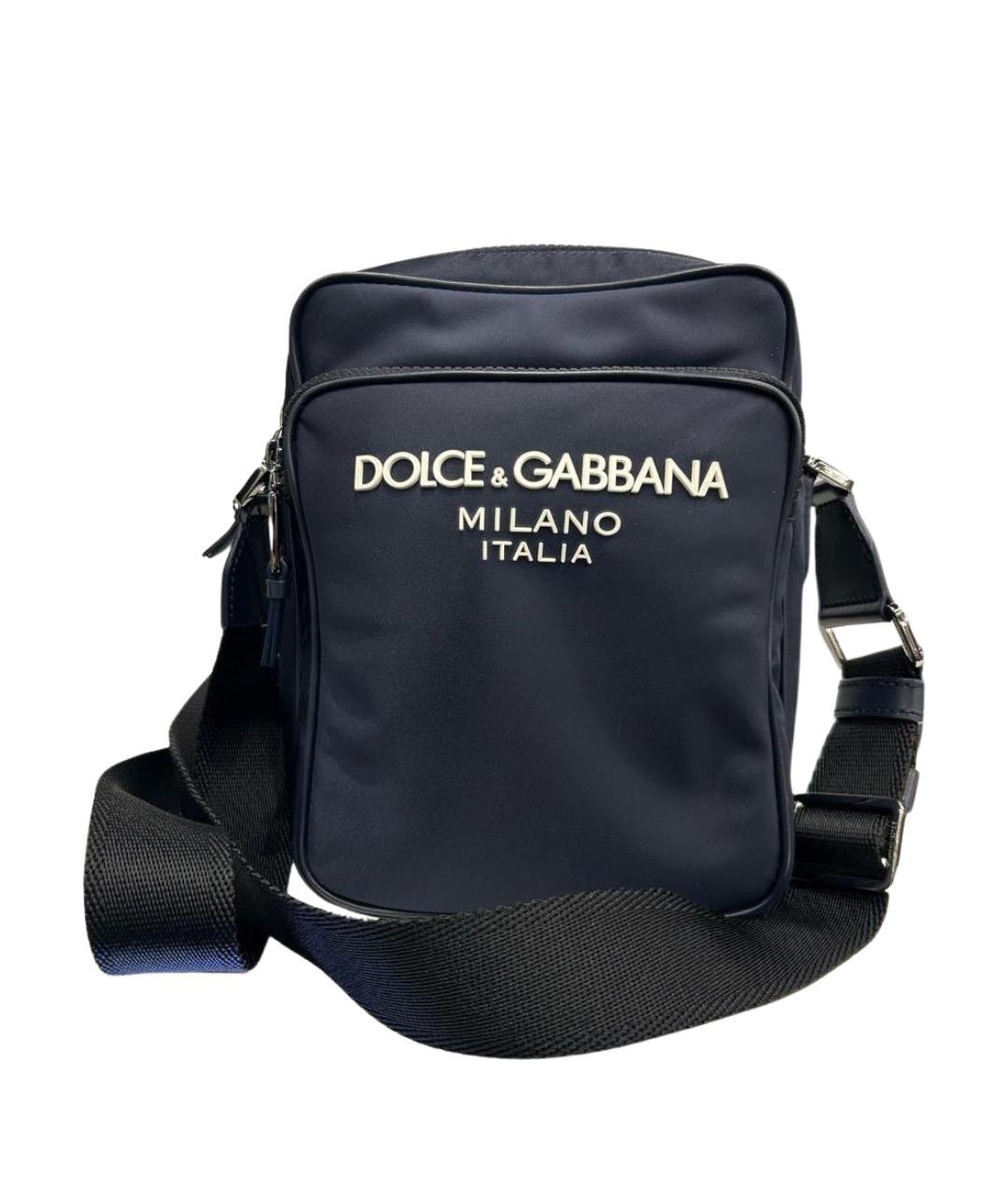 DOLCE&GABBANA Темно-синяя сумка на плечо, фото 1