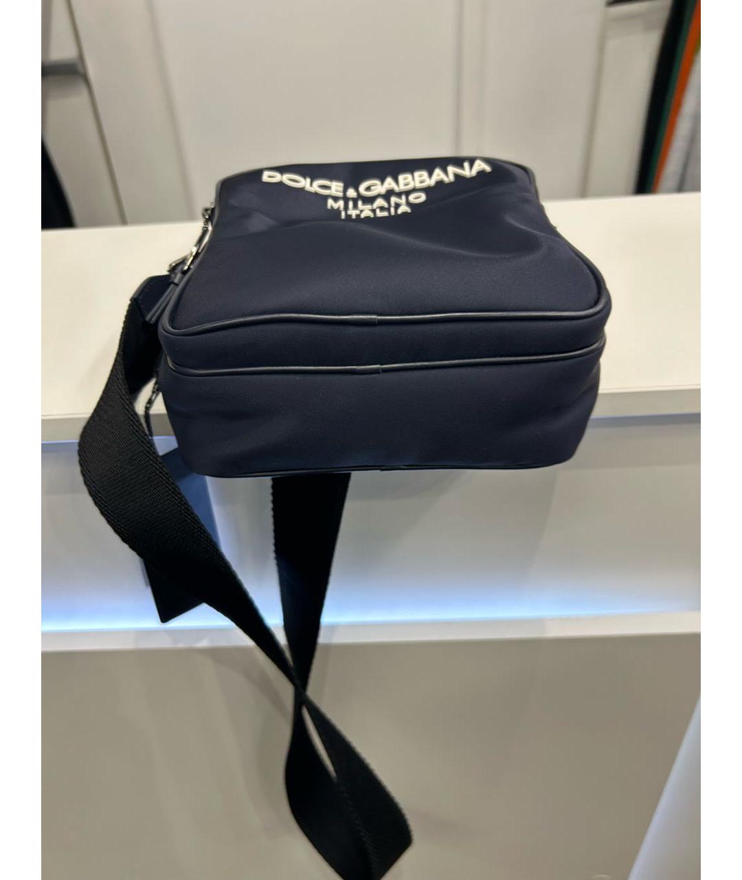 DOLCE&GABBANA Темно-синяя сумка на плечо, фото 7