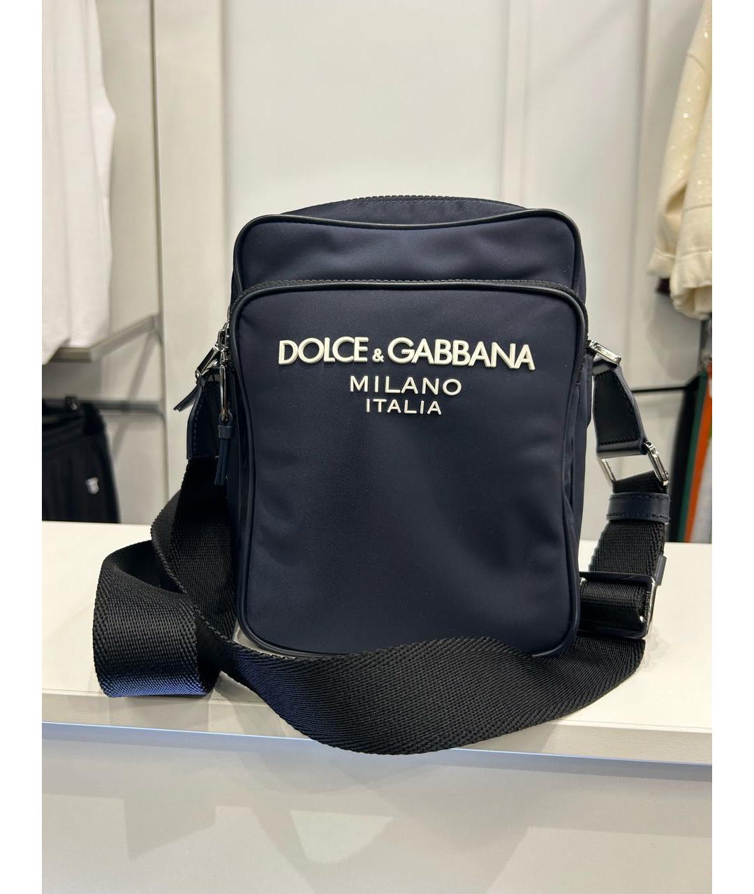 DOLCE&GABBANA Темно-синяя сумка на плечо, фото 9