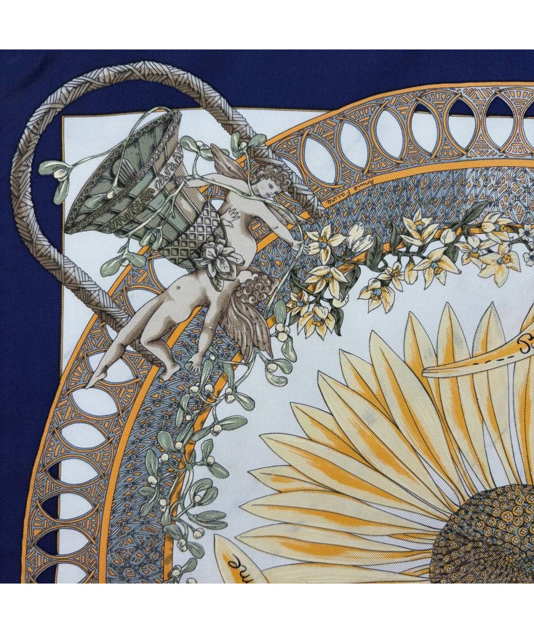 HERMES Мульти шелковый платок, фото 4