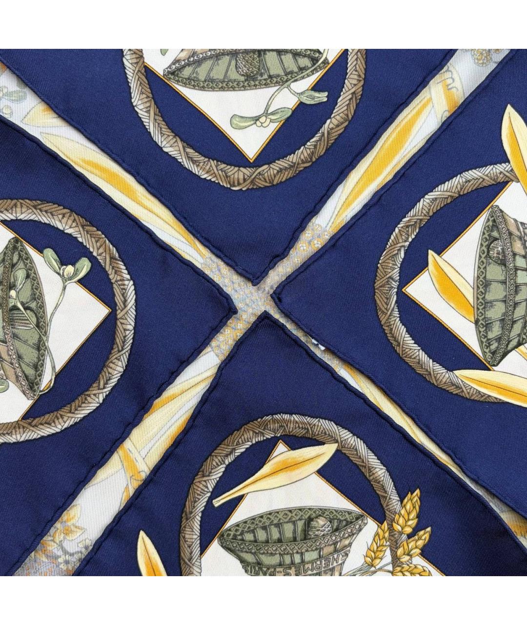 HERMES Мульти шелковый платок, фото 8