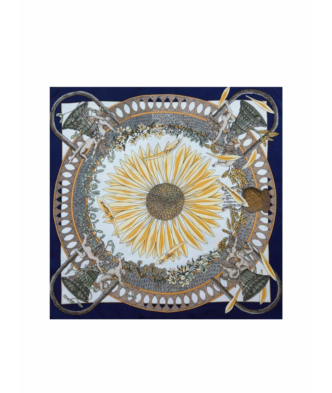 HERMES Мульти шелковый платок, фото 1