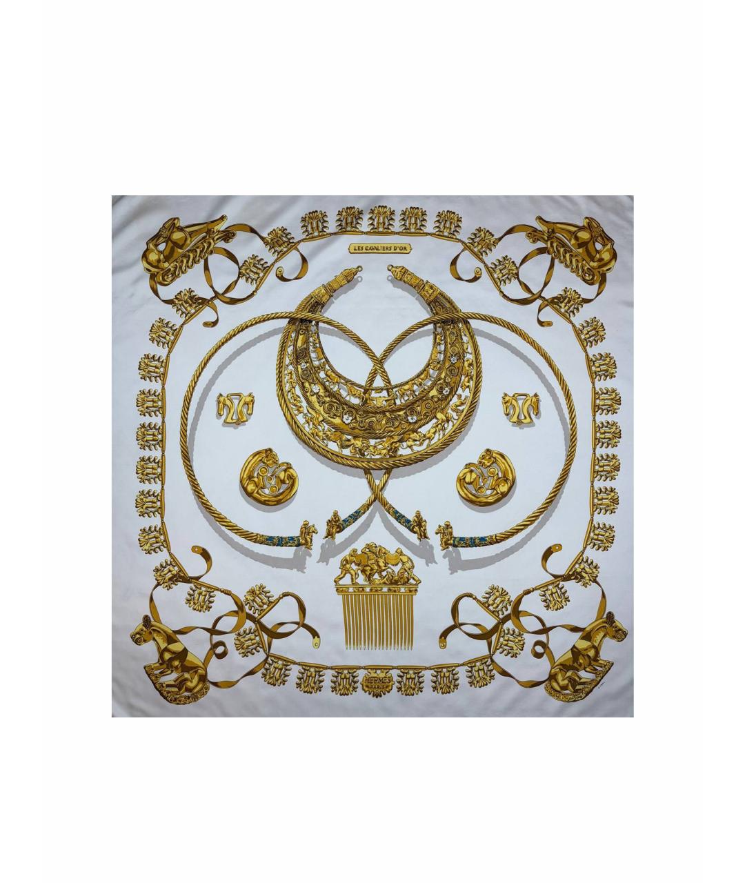 HERMES Мульти шелковый платок, фото 1