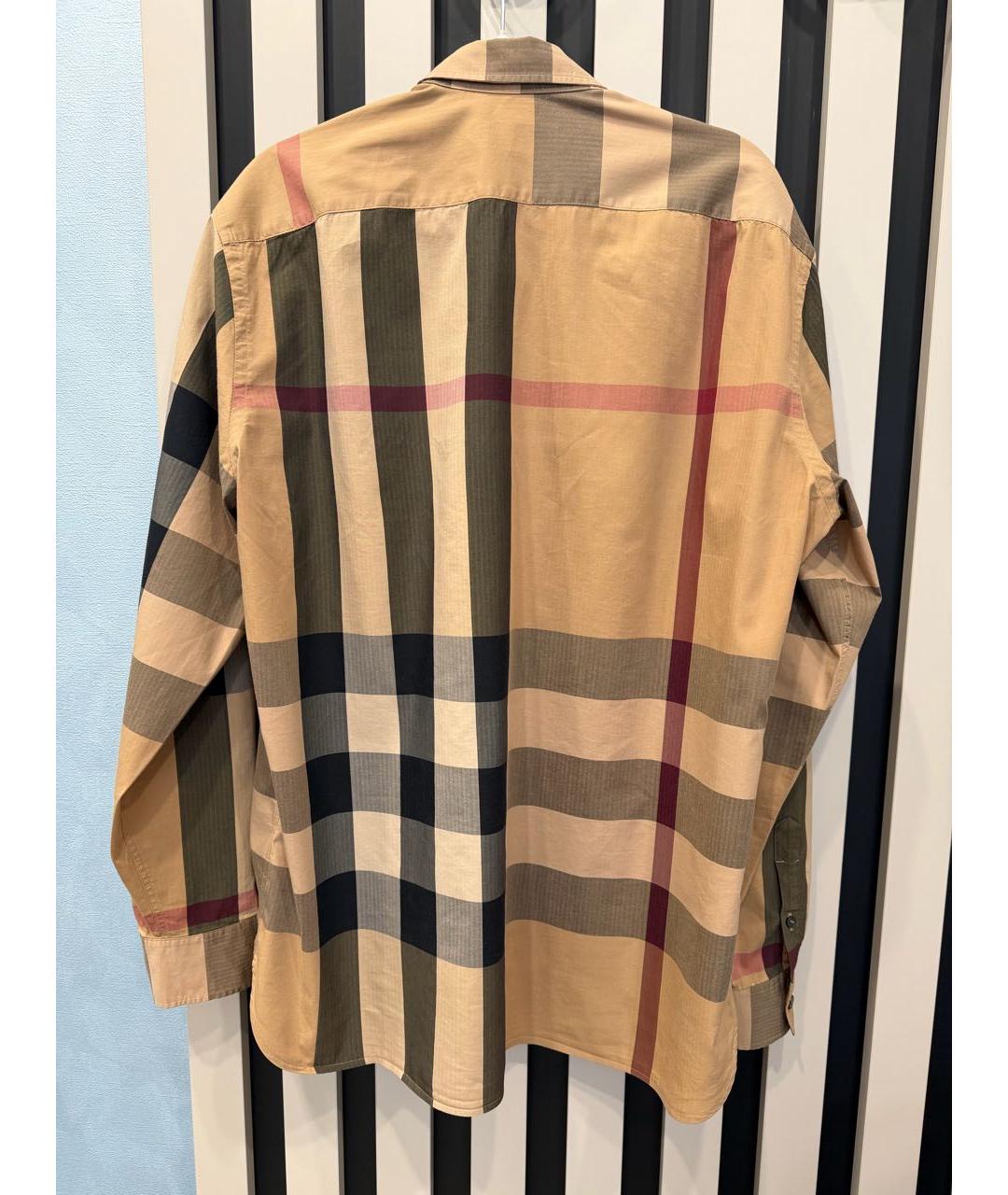 BURBERRY Мульти хлопко-полиэстеровая классическая рубашка, фото 4