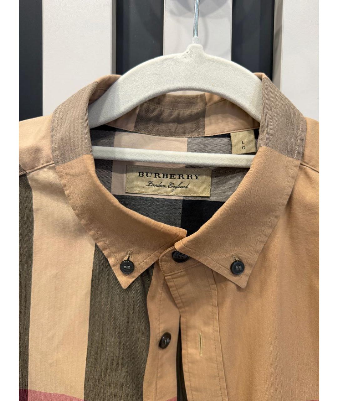 BURBERRY Мульти хлопко-полиэстеровая классическая рубашка, фото 3