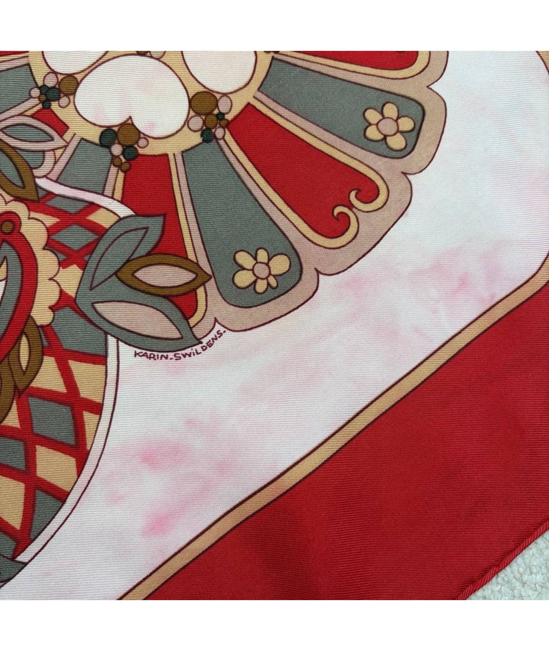 HERMES Мульти шелковый платок, фото 5