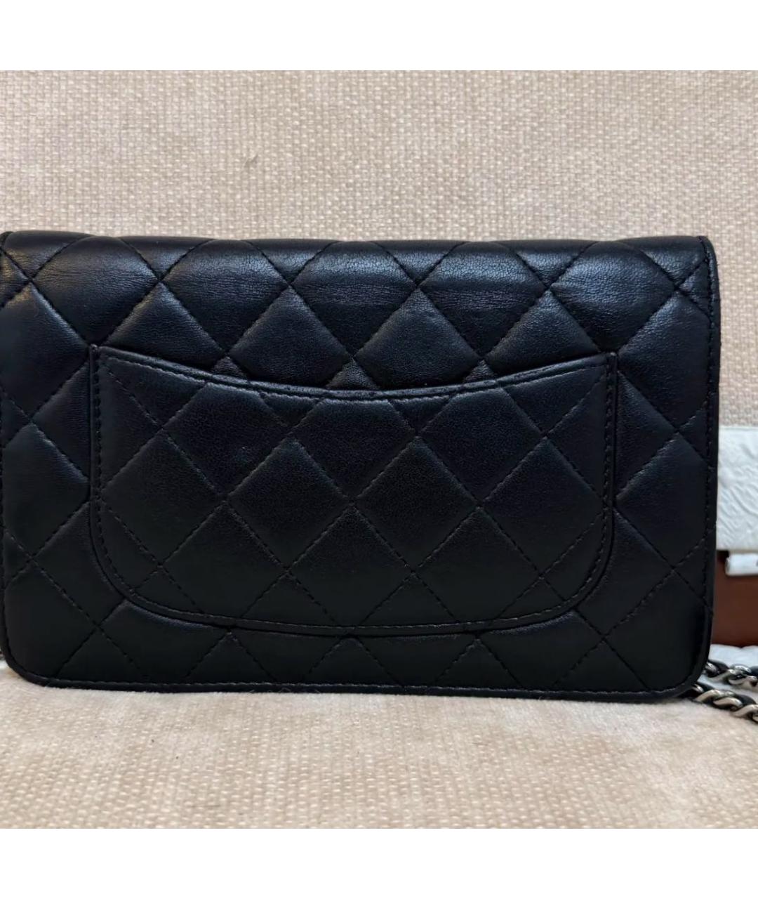 CHANEL Черная кожаная сумка через плечо, фото 2
