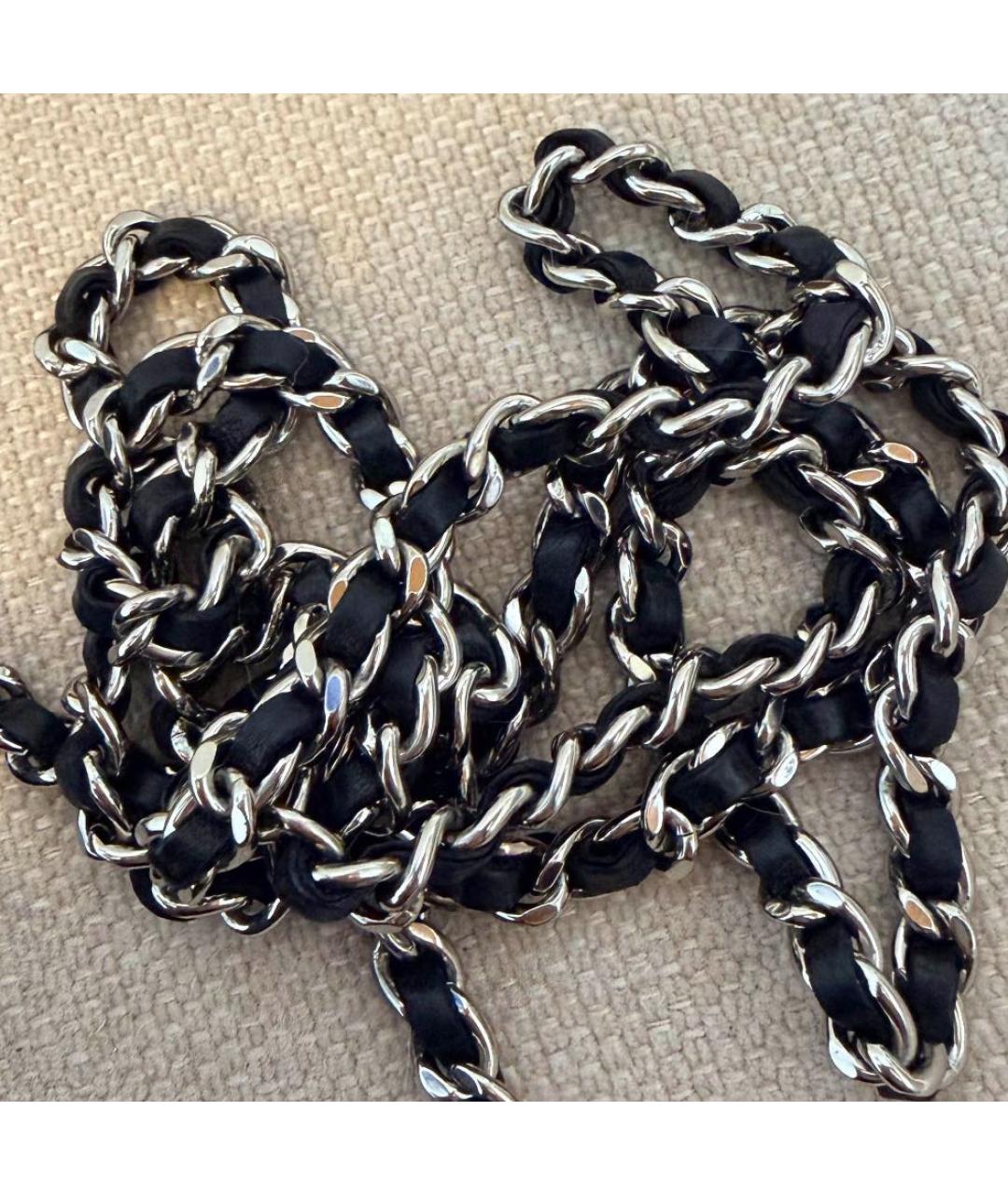 CHANEL Черная кожаная сумка через плечо, фото 6