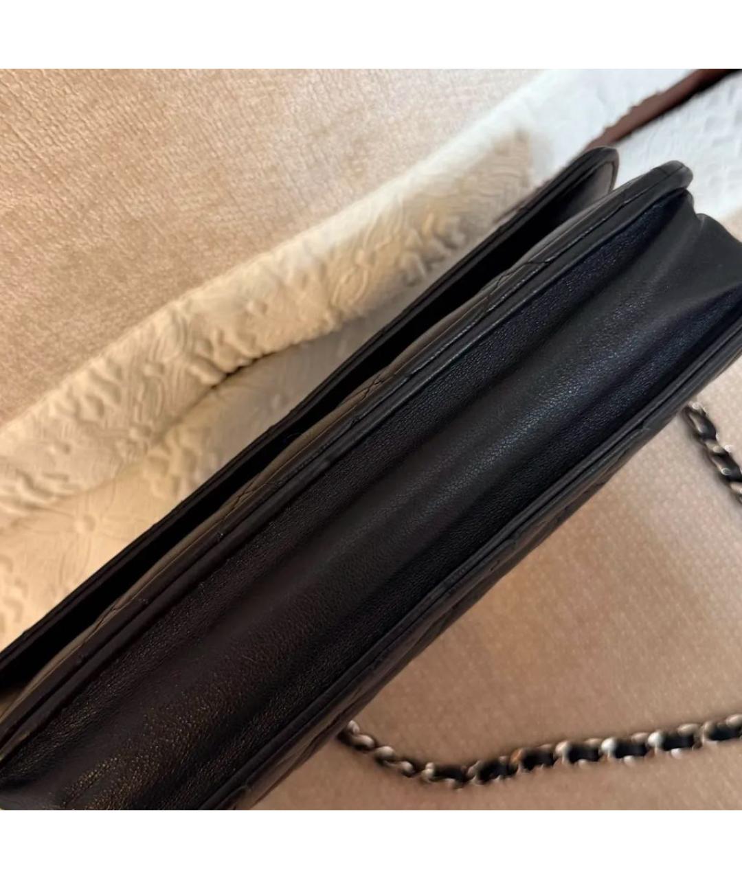 CHANEL Черная кожаная сумка через плечо, фото 3