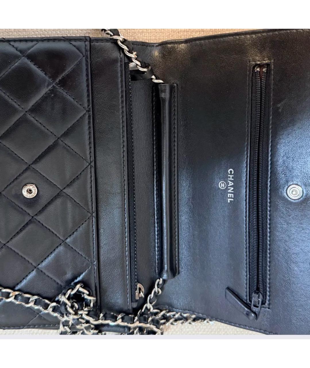 CHANEL Черная кожаная сумка через плечо, фото 5