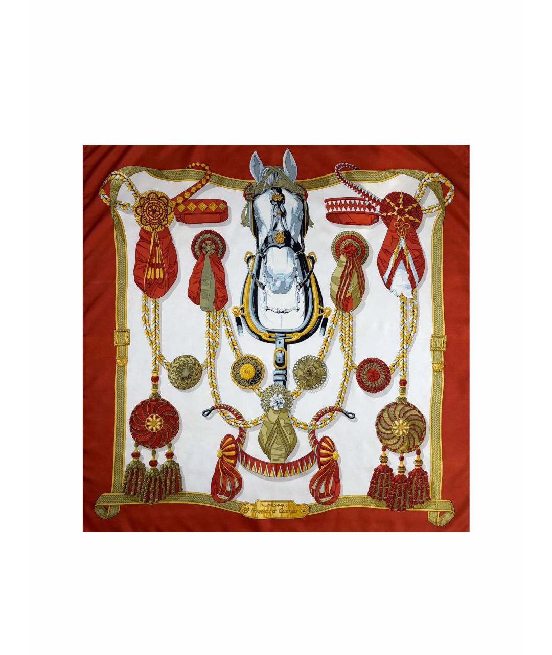 HERMES Мульти шелковый платок, фото 1