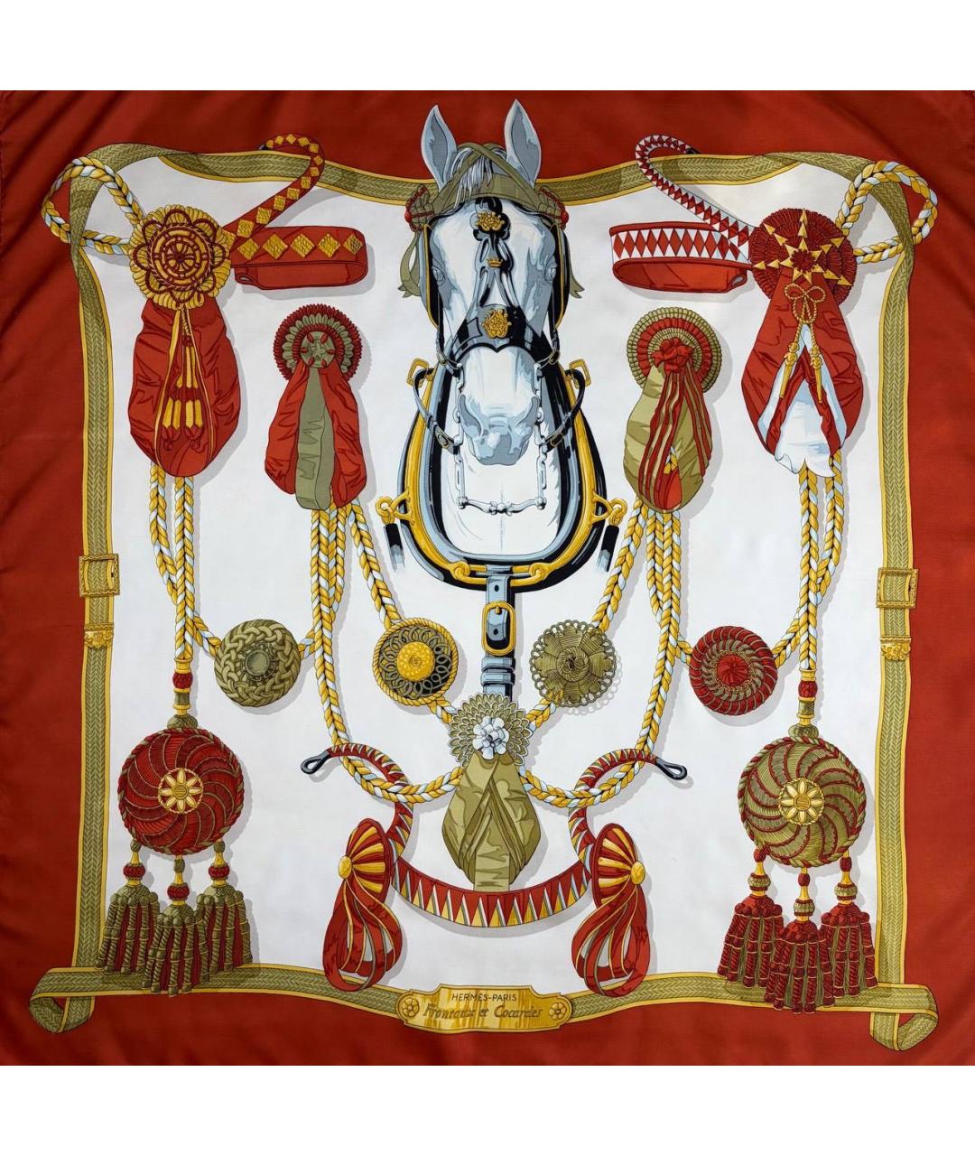 HERMES Мульти шелковый платок, фото 7