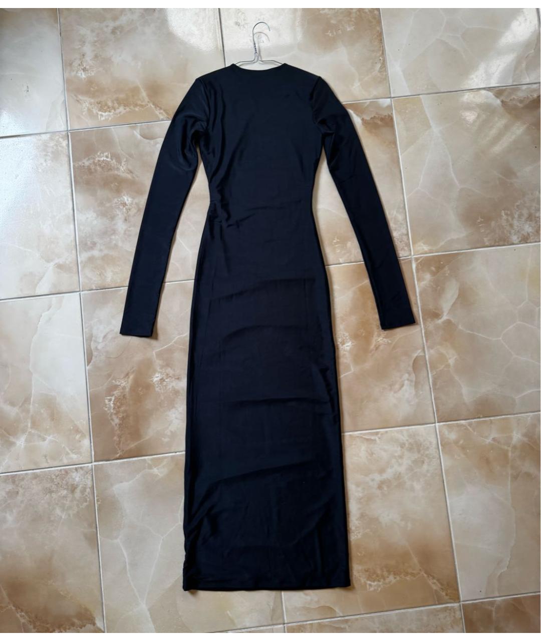 ROTATE Черное полиамидовое повседневное платье, фото 2