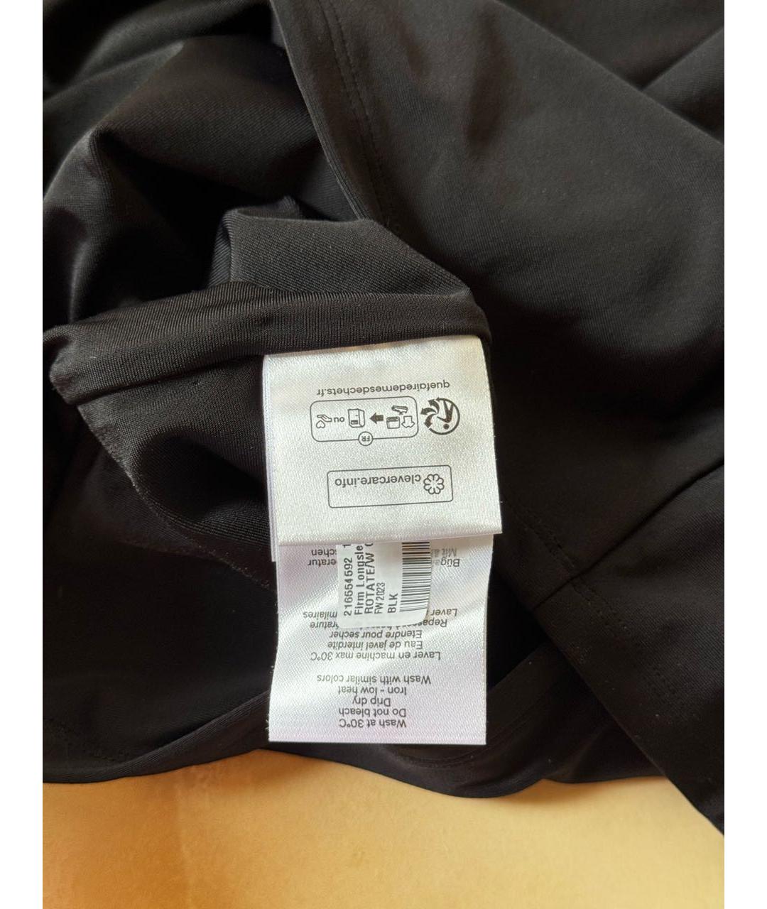 ROTATE Черное полиамидовое повседневное платье, фото 6