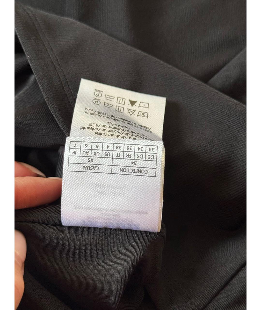 ROTATE Черное полиамидовое повседневное платье, фото 5