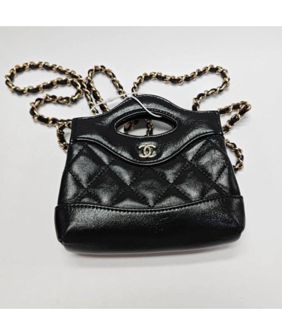 CHANEL Черная кожаная сумка через плечо, фото 2
