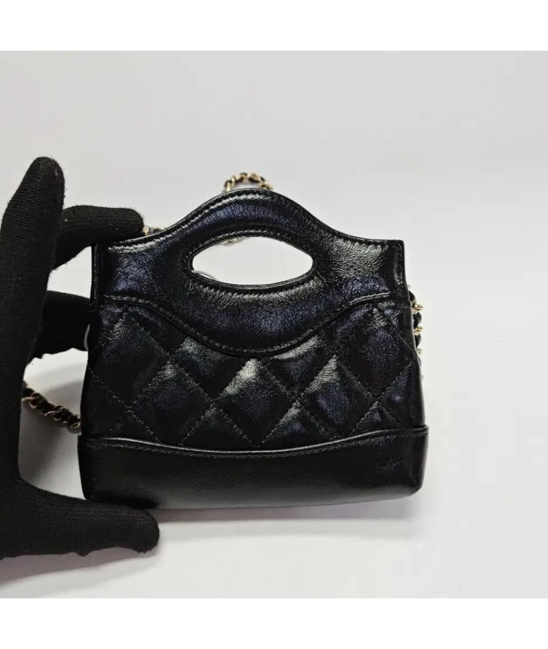 CHANEL Черная кожаная сумка через плечо, фото 3