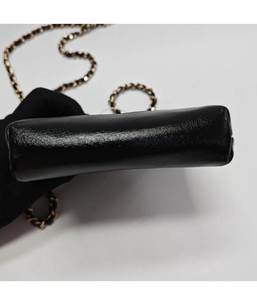 CHANEL Черная кожаная сумка через плечо, фото 4