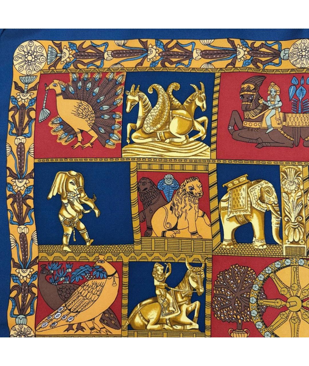 HERMES Мульти шелковый платок, фото 4