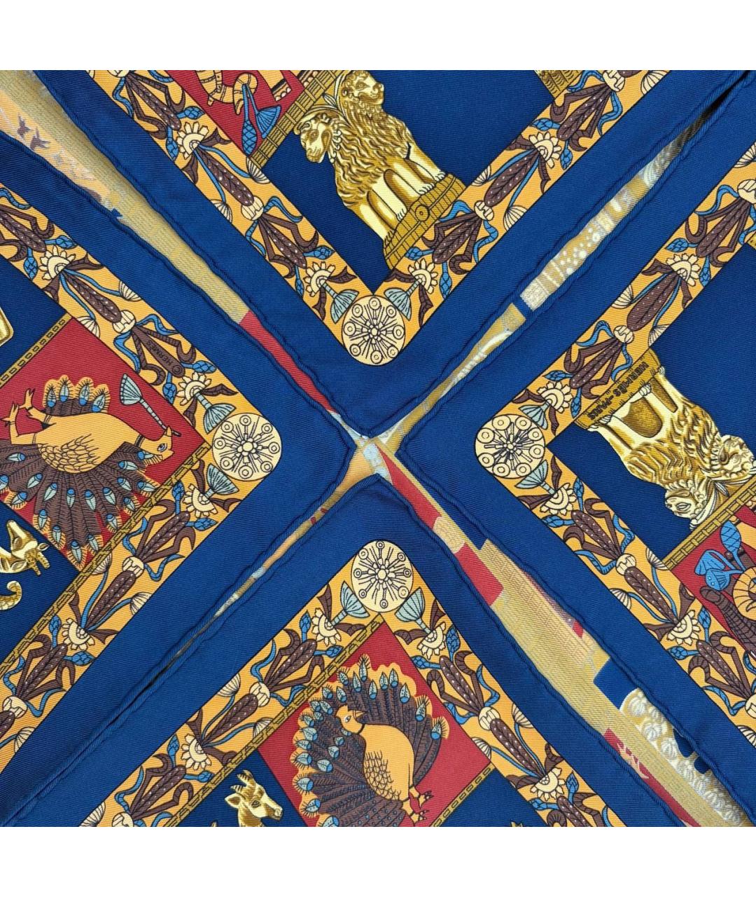 HERMES Мульти шелковый платок, фото 8