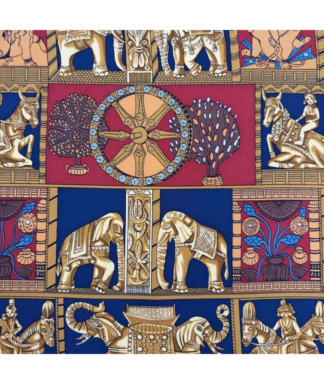 HERMES Мульти шелковый платок, фото 2