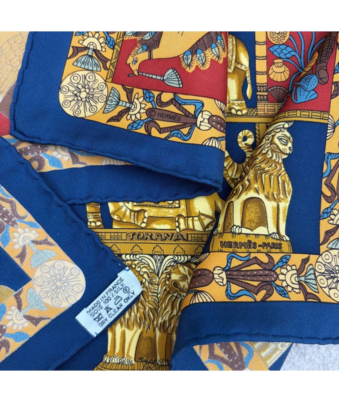 HERMES Мульти шелковый платок, фото 7