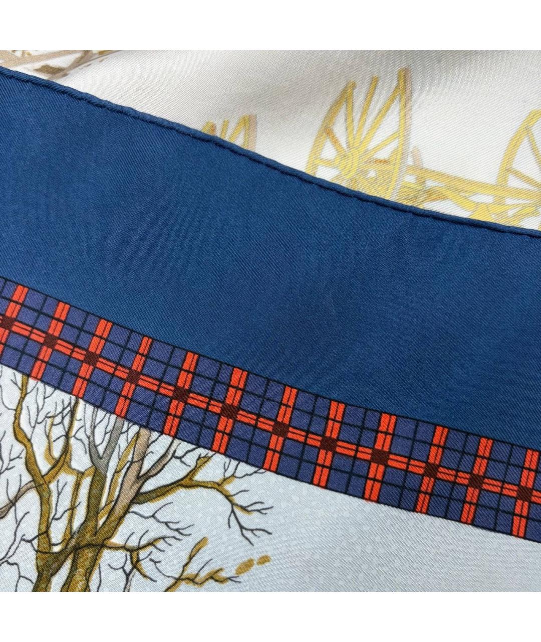 HERMES Мульти шелковый платок, фото 8