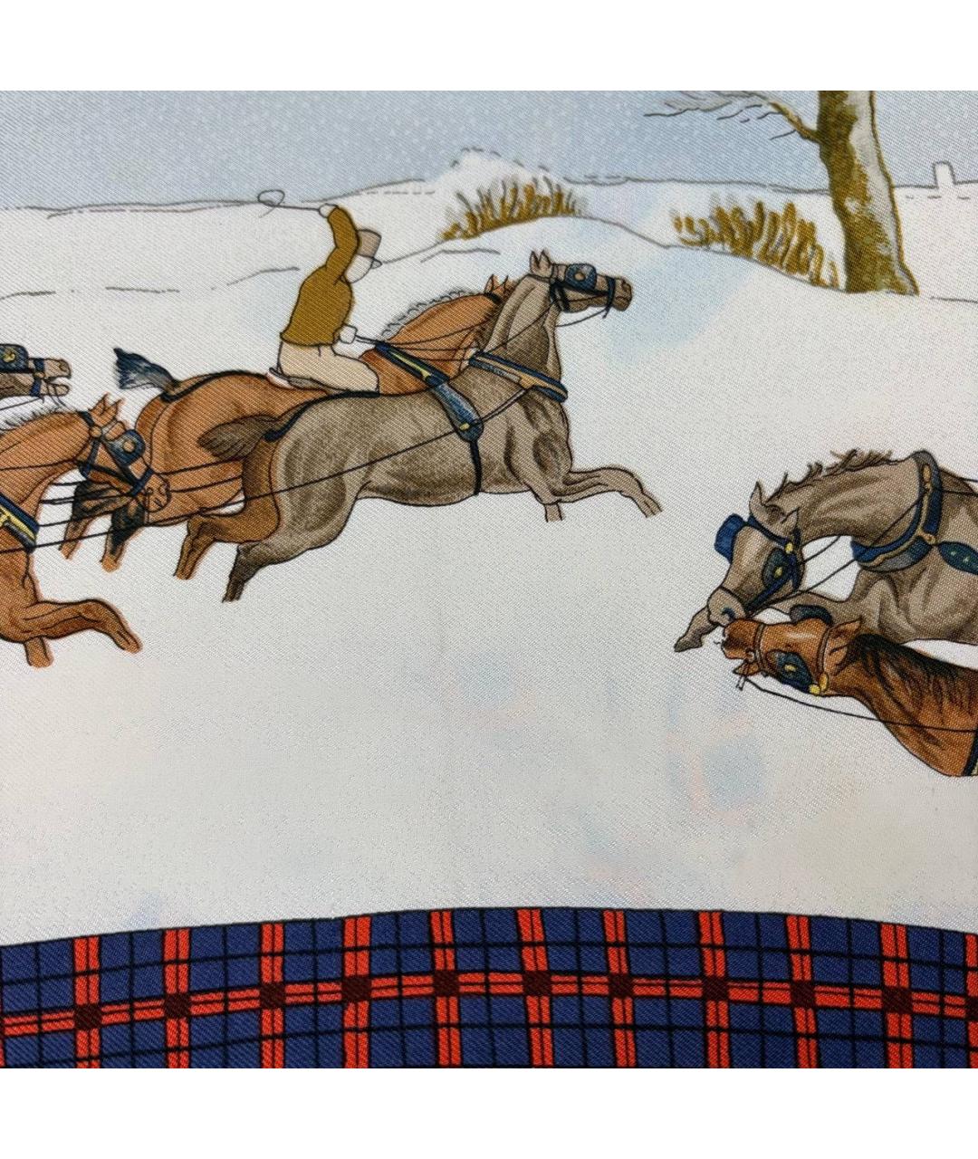 HERMES Мульти шелковый платок, фото 7