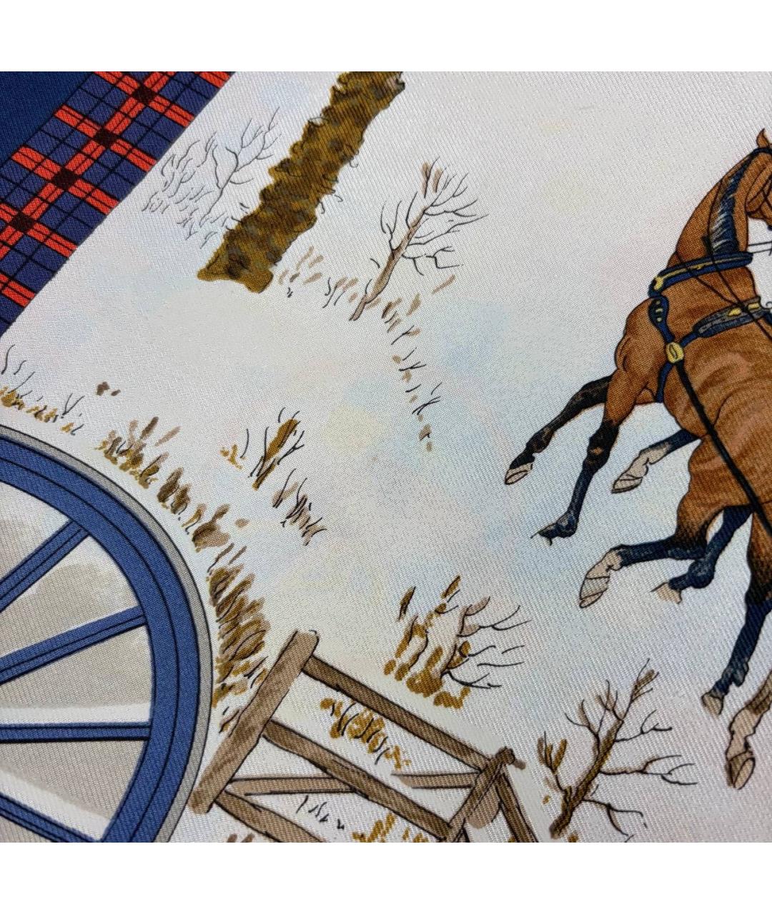 HERMES Мульти шелковый платок, фото 6