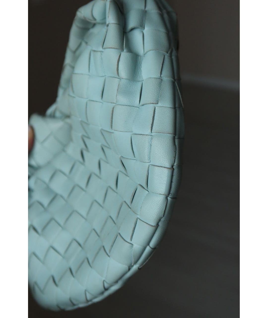 BOTTEGA VENETA Голубая кожаная сумка с короткими ручками, фото 8