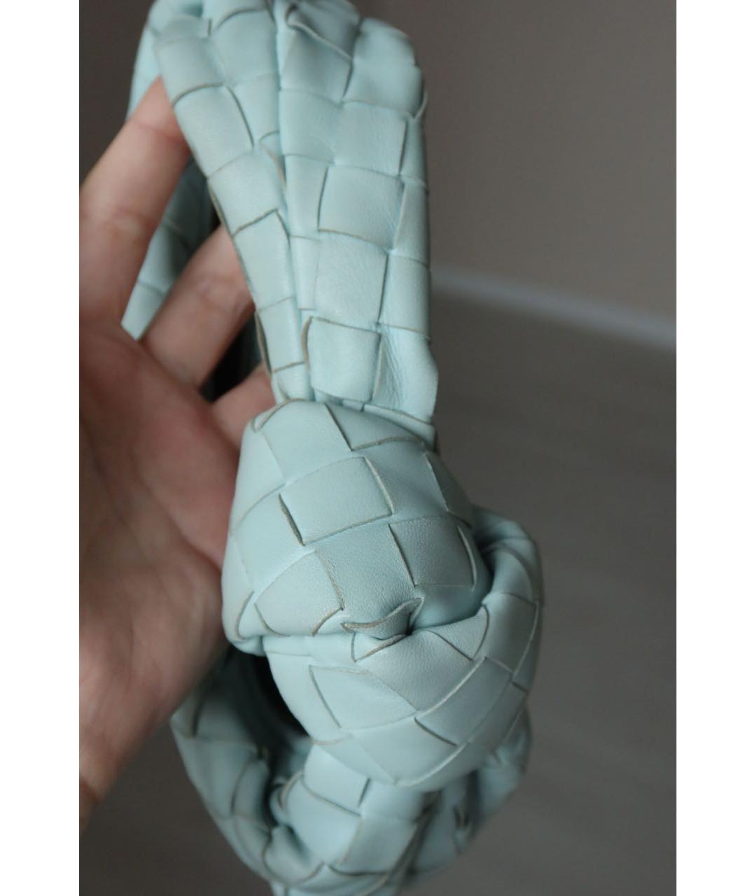 BOTTEGA VENETA Голубая кожаная сумка с короткими ручками, фото 7