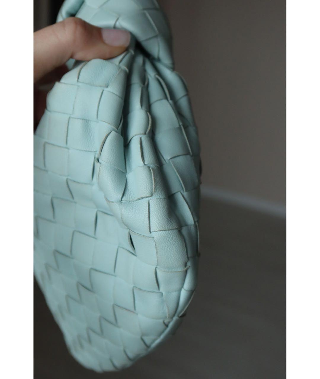 BOTTEGA VENETA Голубая кожаная сумка с короткими ручками, фото 2