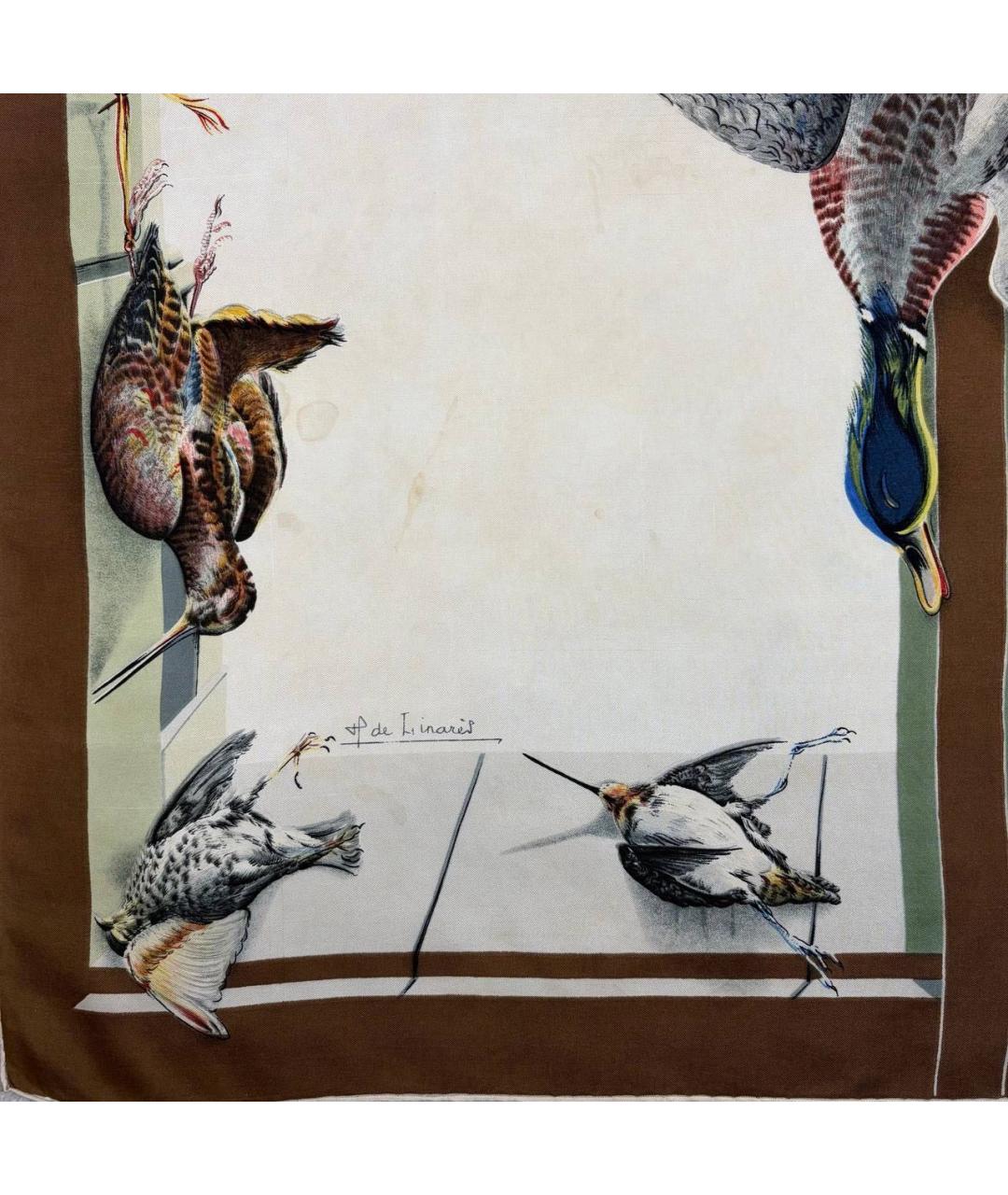 HERMES Мульти шелковый платок, фото 3