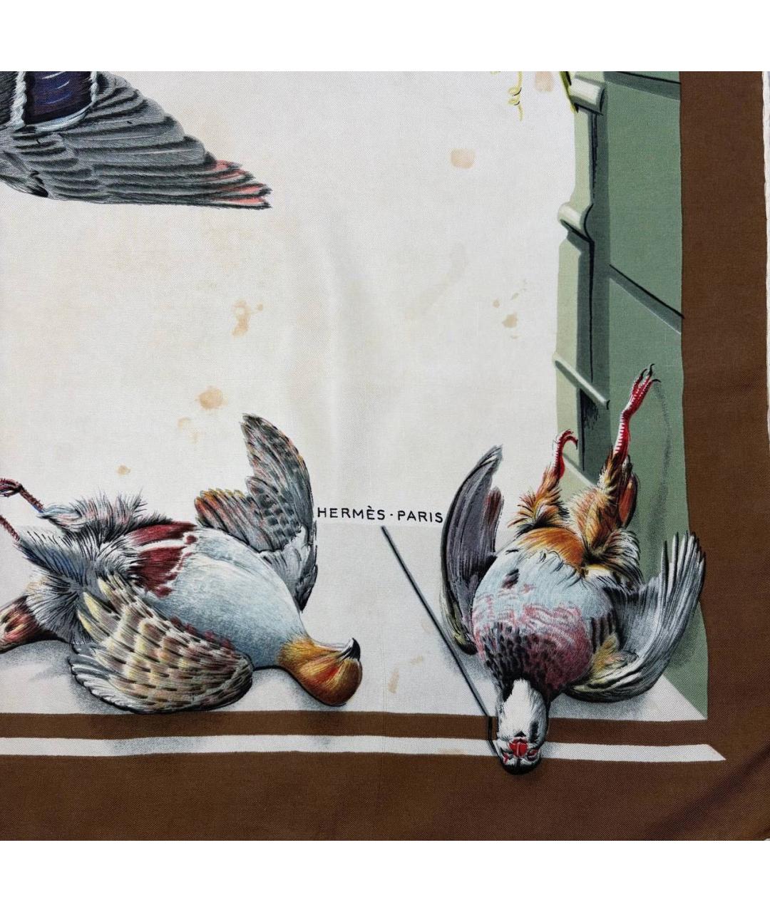 HERMES Мульти шелковый платок, фото 6