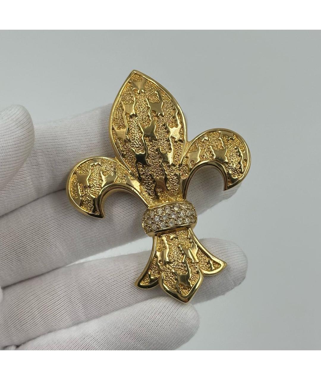 CHRISTIAN DIOR Золотая позолоченная булавка / брошь, фото 2