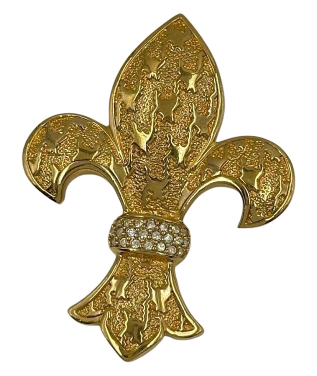 CHRISTIAN DIOR Золотая позолоченная булавка / брошь, фото 1