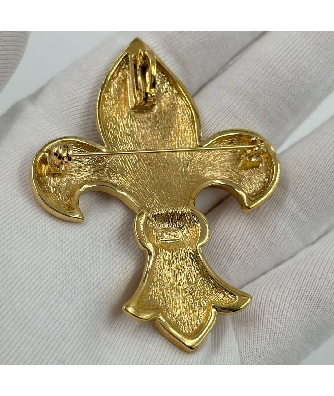 CHRISTIAN DIOR Золотая позолоченная булавка / брошь, фото 4
