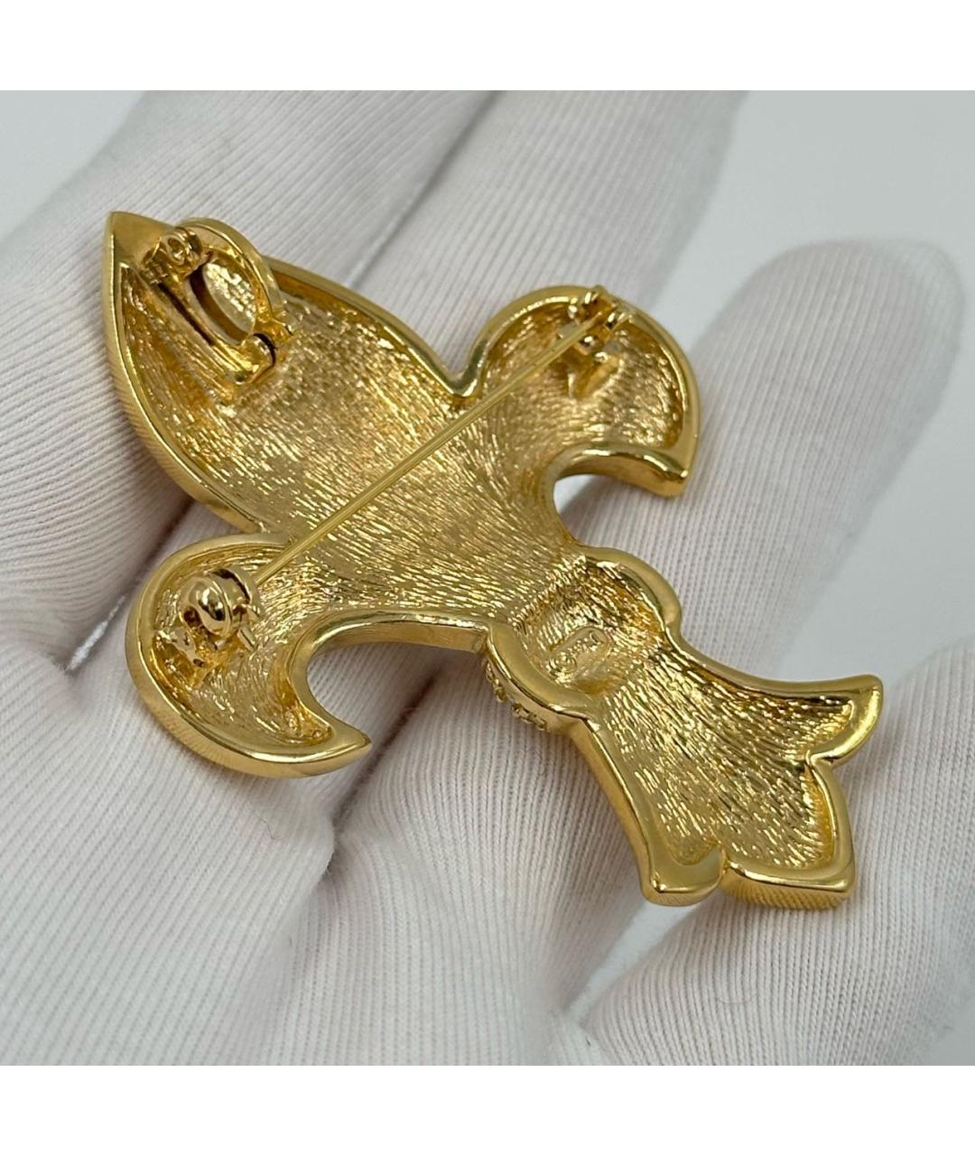 CHRISTIAN DIOR Золотая позолоченная булавка / брошь, фото 5