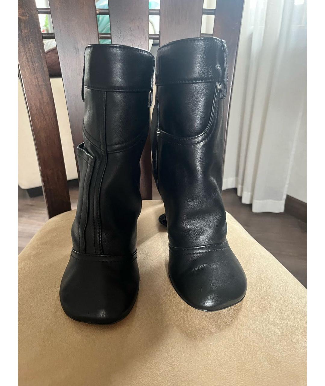 LOEWE Черные кожаные ботильоны, фото 2