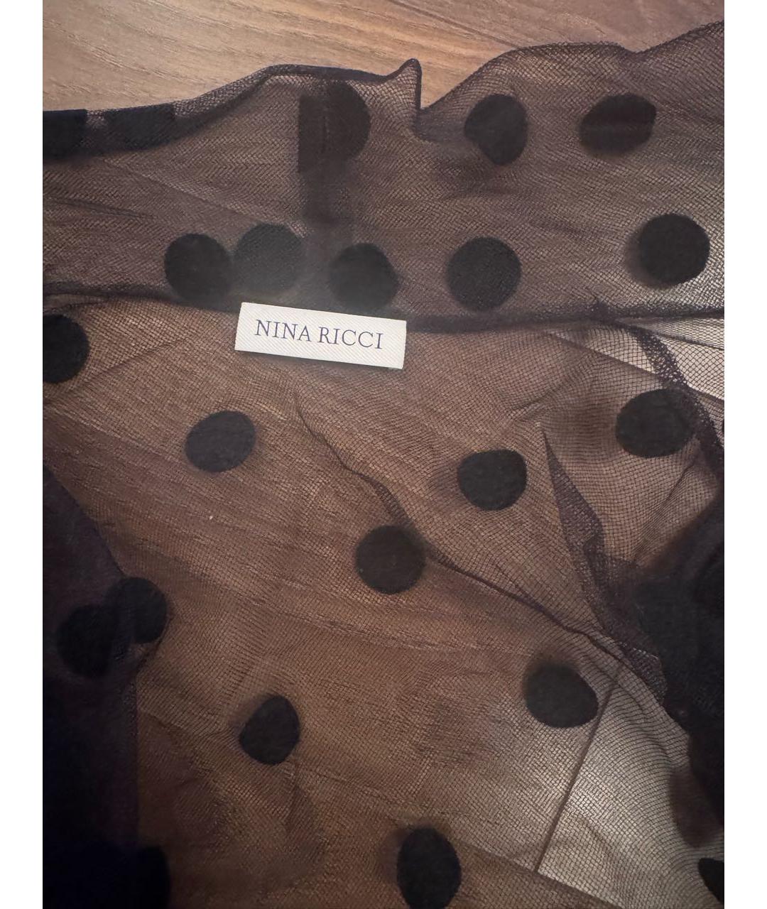NINA RICCI Черная вискозная блузы, фото 8