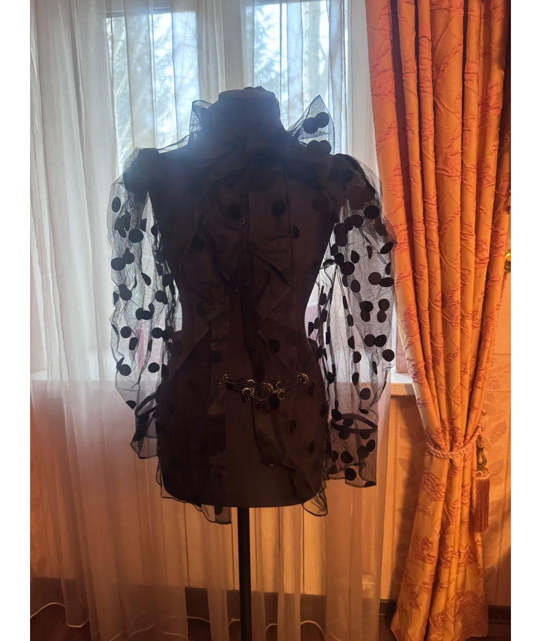 NINA RICCI Черная вискозная блузы, фото 6
