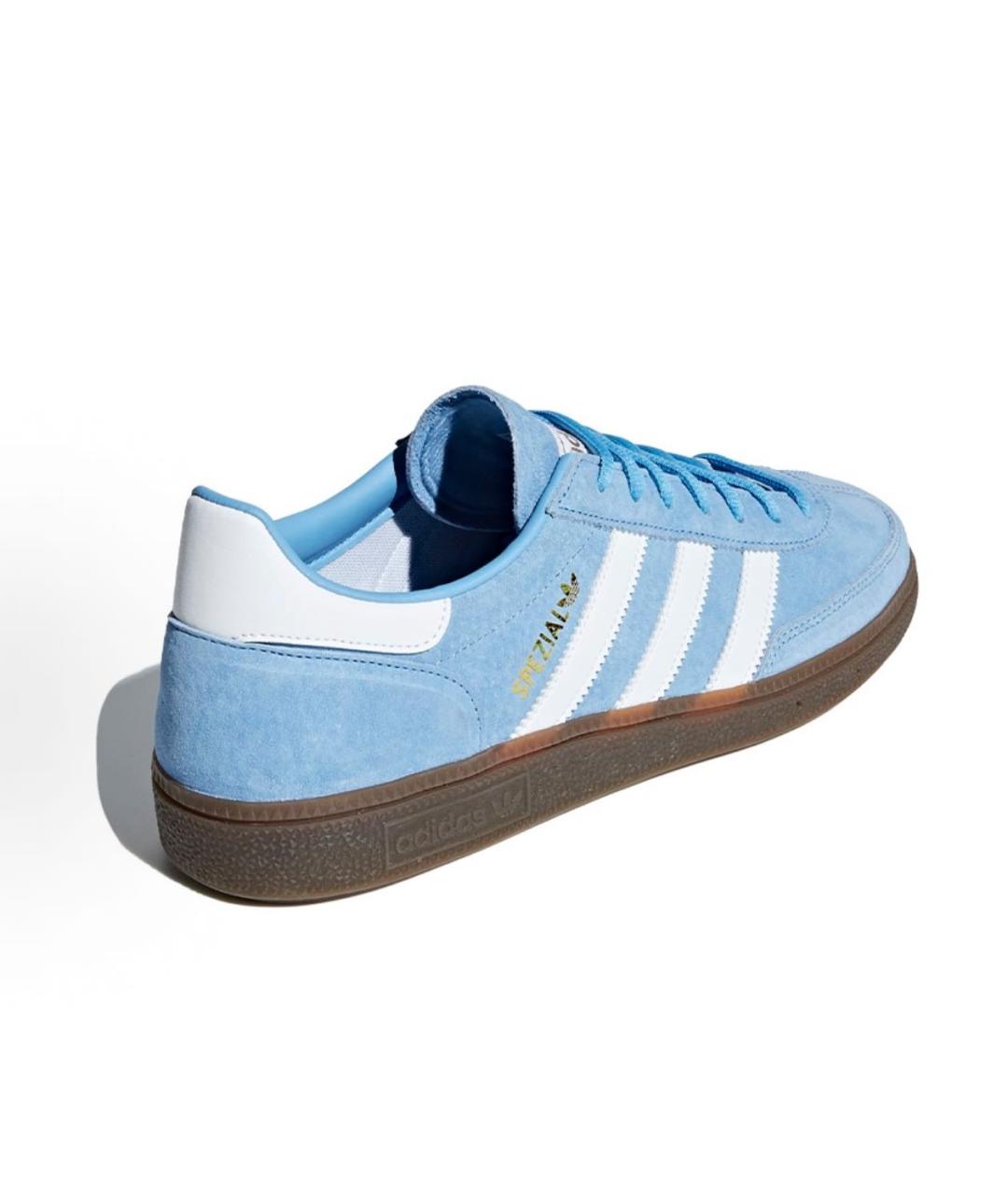 ADIDAS Голубые замшевые кроссовки, фото 4