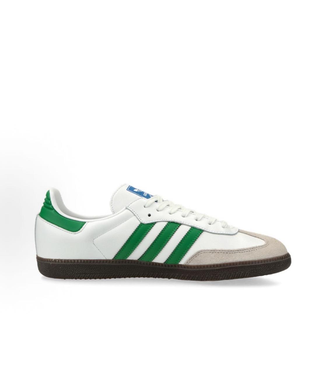 ADIDAS Зеленые кожаные кроссовки, фото 4