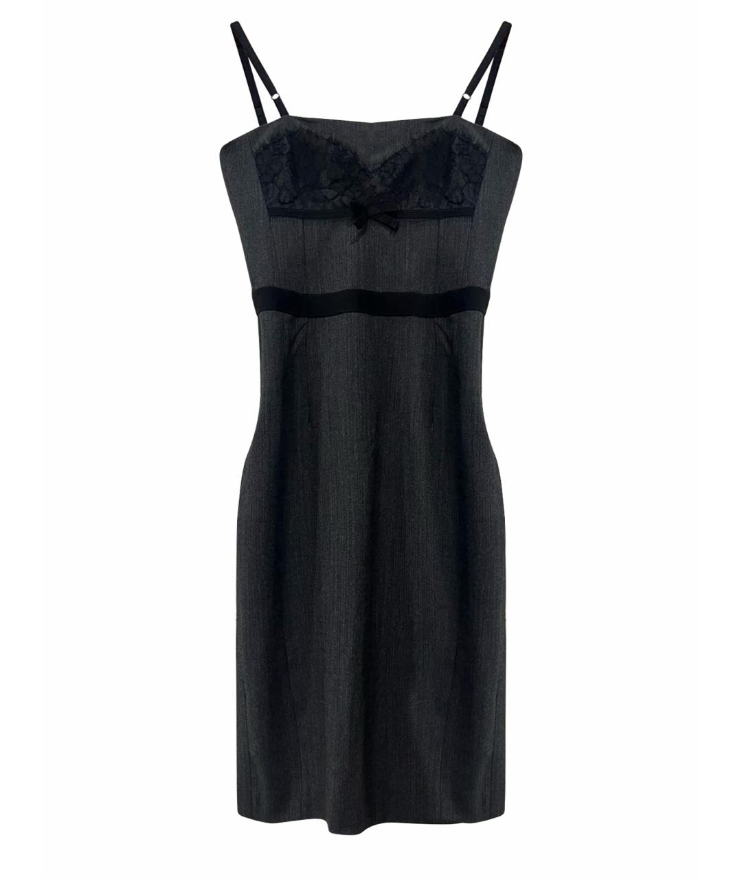 DOLCE&GABBANA Антрацитовое коктейльное платье, фото 1