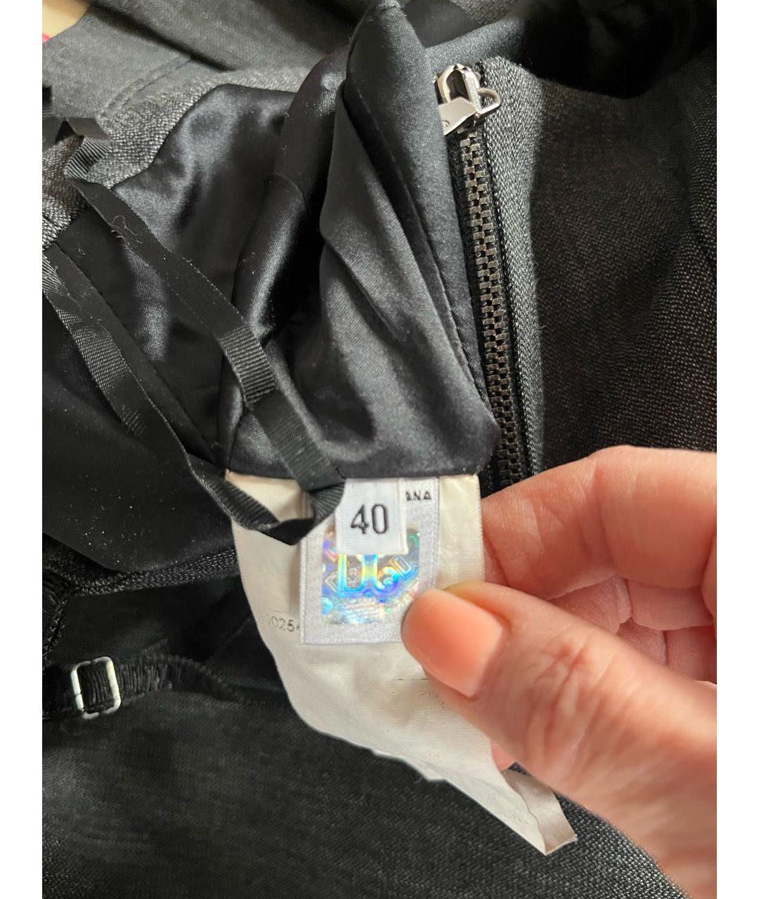 DOLCE&GABBANA Антрацитовое коктейльное платье, фото 5